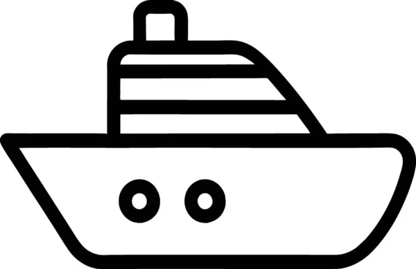 Black White Ship Icon — Stock Photo, Image