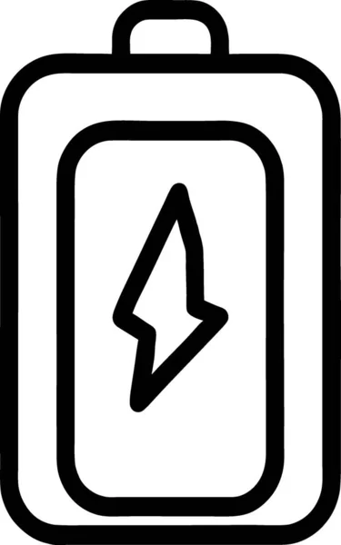 アウトラインスタイルのバッテリー充電アイコン — ストック写真