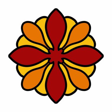 Çiçek dekorasyonu izole edilmiş simge çizimi