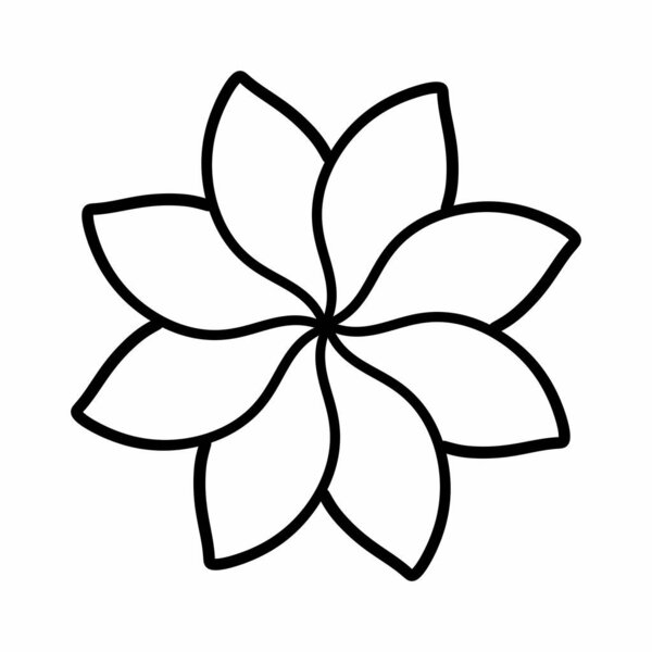 Art Illustration Flower Black White — Stock Photo, Image