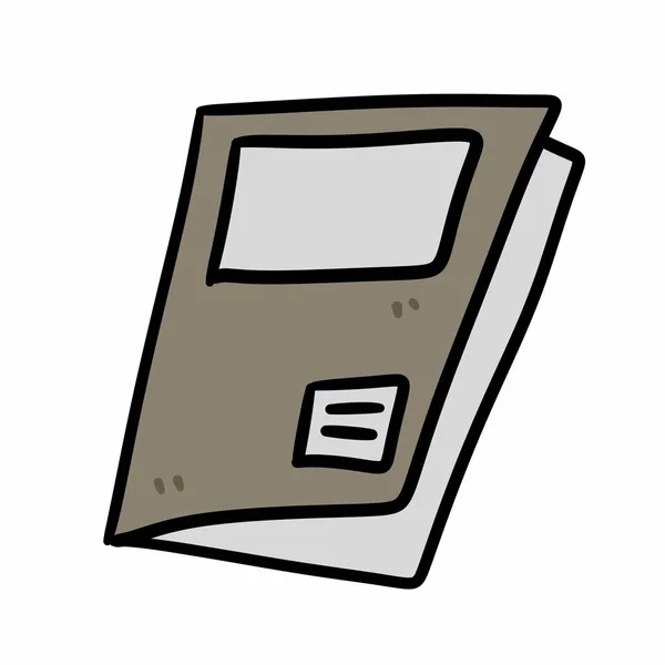 Cartoon Doodle Notebook Isolado Fundo Branco — Fotografia de Stock