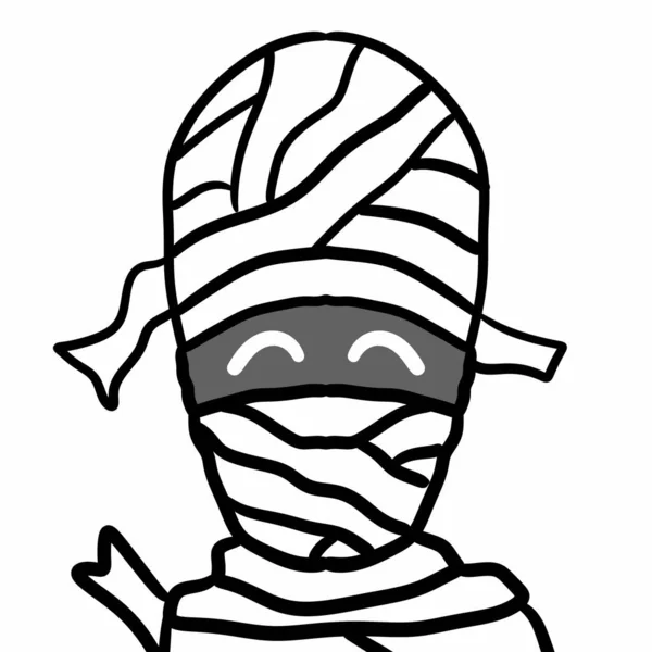 Kreskówka Mumia Białym Tle — Zdjęcie stockowe
