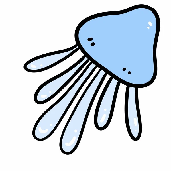Jelly Fish Cartoon White Background — Stock Photo, Image