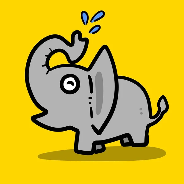 elephant cartoon on white background