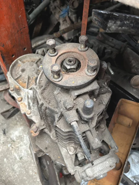 Close Old Rusty Machine Car — Stock Photo, Image
