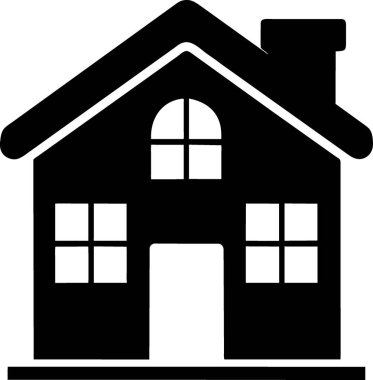 Eve. Web simgesi basit illüstrasyon