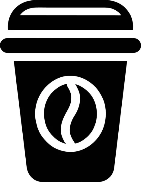 Coffee Cup Icon Simple Black Design — Stock Photo, Image