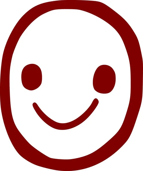 Smile Face Cartoon White Background — Stock Photo, Image