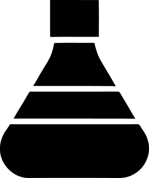 白底瓶实验室科学图标 — 图库照片