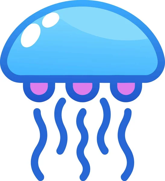 jellyfish cartoon on white background