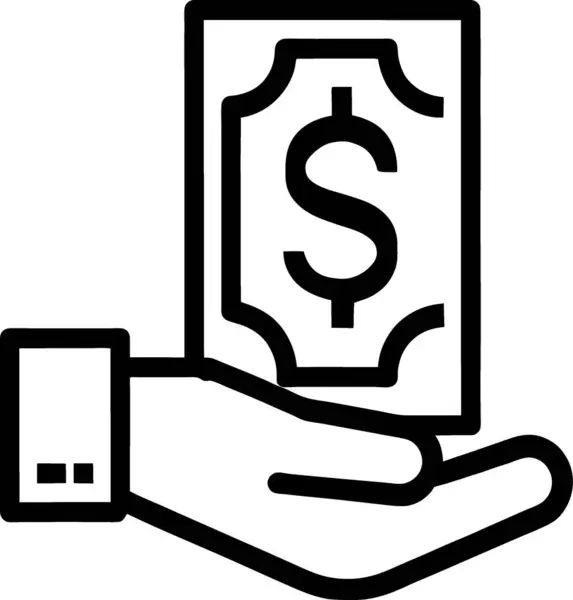 Pieniądze Ikona Web Prosta Ilustracja — Zdjęcie stockowe
