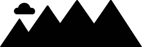 Черно Белое Изображение Иконы Горы — стоковое фото