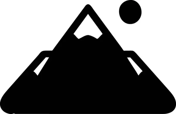 Черно Белое Изображение Иконы Горы — стоковое фото