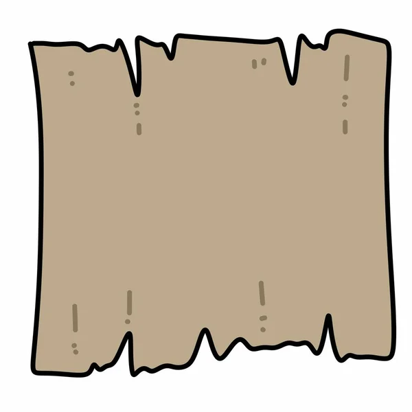 Tecknad Doodle Scroll Papper Illustration — Stockfoto