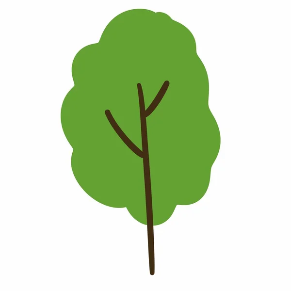 Ícone Árvore Fundo Branco Ilustração — Fotografia de Stock