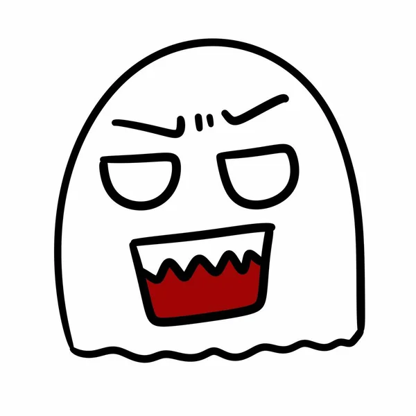 Happy Halloween Ghost Line Icon — стоковое фото