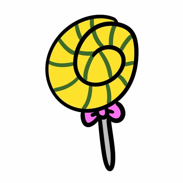Candy Lollipop Doodle Illustration Design — Stock Photo, Image