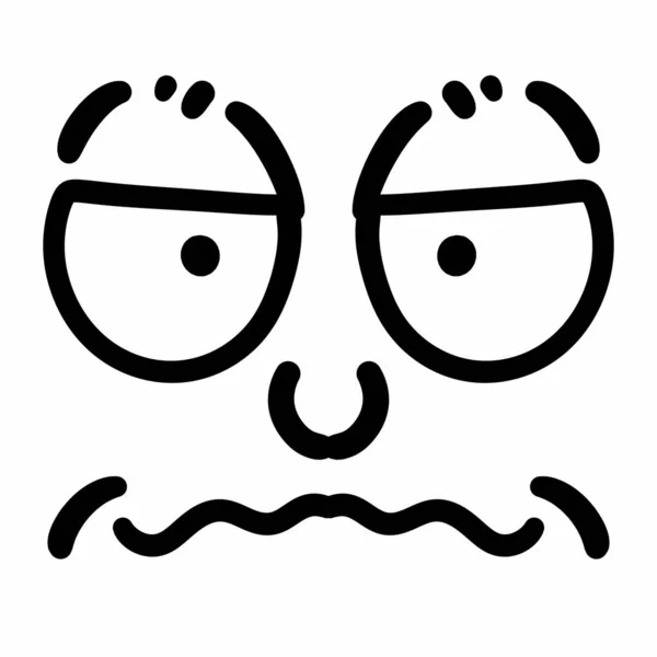 Τέχνη Θυμωμένος Πρόσωπο Έκφραση Emoticon — Φωτογραφία Αρχείου