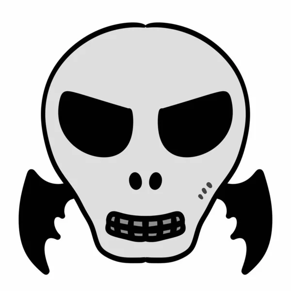 Isolated Skull Cartoon Icon Illustration Design — Stock Photo, Image