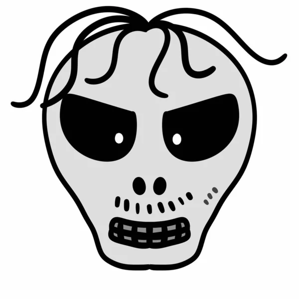 Kunst Totenkopf Mit Halloween Maske — Stockfoto