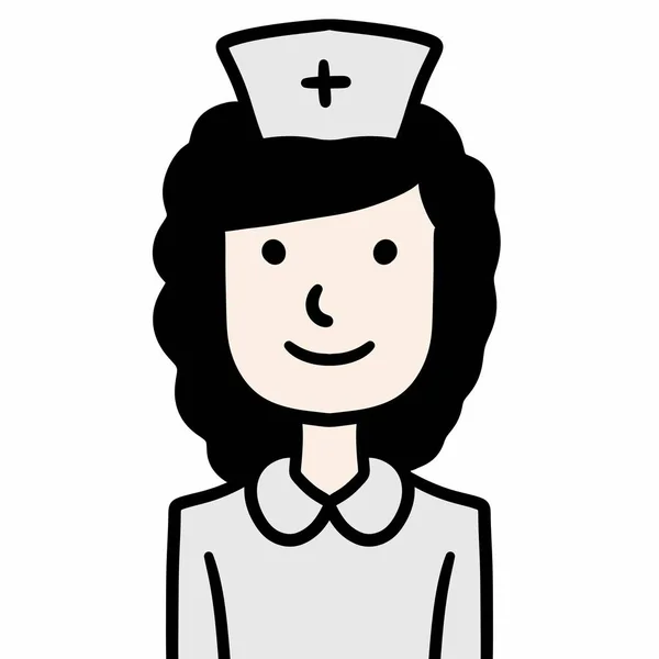 Kunst Krankenschwester Frau Charakter Ikone — Stockfoto