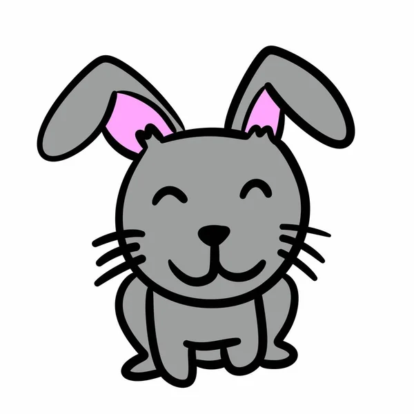 Cute Rabbit Animal Character White Background — Stock Photo, Image