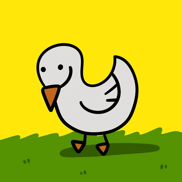 Art Cute Duck Cartoon Illustration — Stock Photo, Image