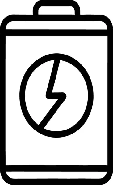 Ikona Ładowania Akumulatora Zarysie — Zdjęcie stockowe