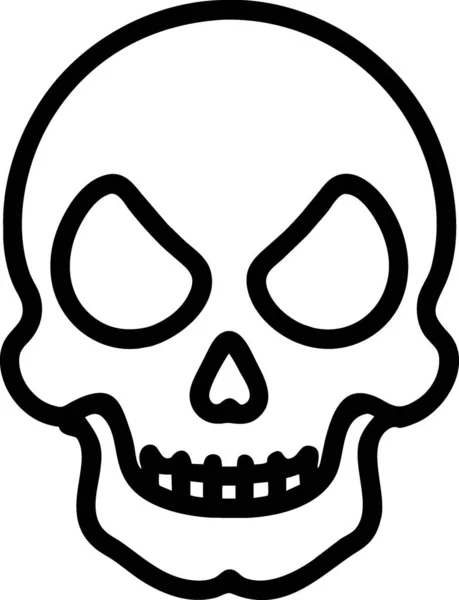 Morto Cranio Morte Icona Sfondo Bianco — Foto Stock