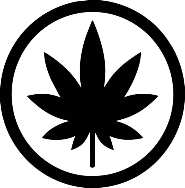 Cannabis Icono Web Diseño Simple — Foto de Stock