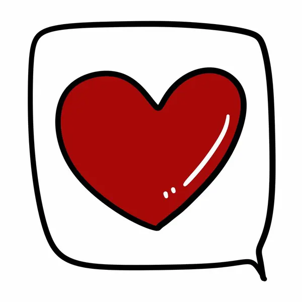 love heart cartoon design on white background