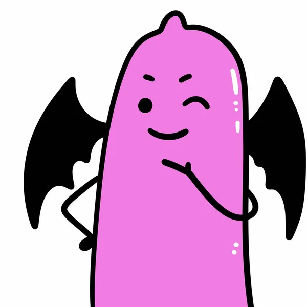 Gelukkig Cartoon Monster Met Grote Ogen Halloween Feest Illustratie — Stockfoto