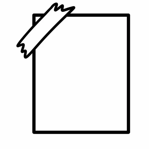 Karikatür Karalama Mektubu Beyaz Bir Arkaplanda Izole Edilmiş Resimleme — Stok fotoğraf