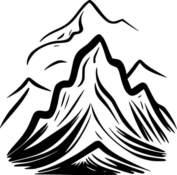 Βουνό Web Εικονίδιο Απλή Απεικόνιση — Φωτογραφία Αρχείου