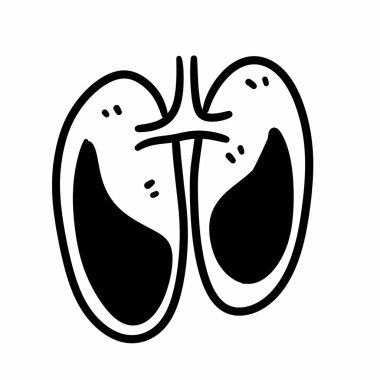 İnsan akciğeri simgesi, taslak biçimi
