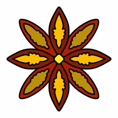 kırmızı ve sarı çiçek tasarımı, dekoratif süs doğa süsü ve botanik temalı resimleme