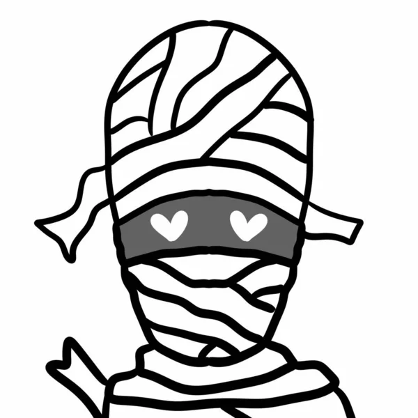 Isolated Mask Mummy Cartoon Design — Stock Photo, Image