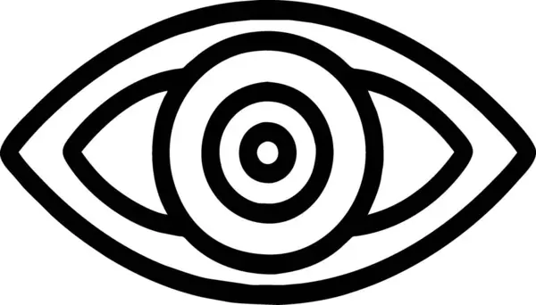 Black White Illustration Eye — Stock Photo, Image