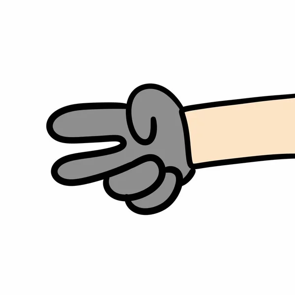 Handgesten Symbol Dünne Linie Farbe Füllen Design Illustration — Stockfoto