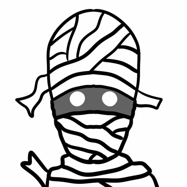 Art Cartoon Mummy Character Illustration — Stock Photo, Image