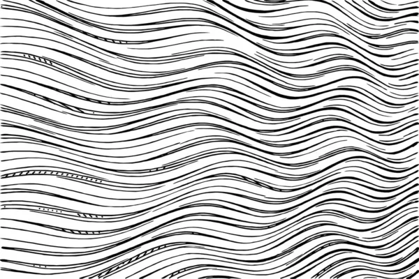 Abstrakter Schwarz Weißer Hintergrund Mit Welligen Linien Wellen Und Linien Stockfoto