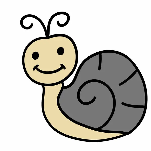 snail cartoon on white background