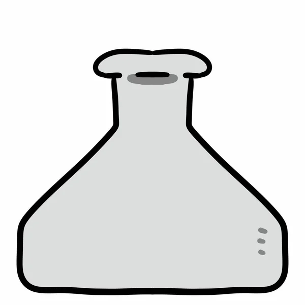 Icono Del Laboratorio Del Matraz Químico Sobre Fondo Blanco — Foto de Stock