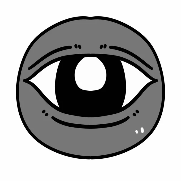 Augensymbol Auf Schwarzem Hintergrund — Stockfoto