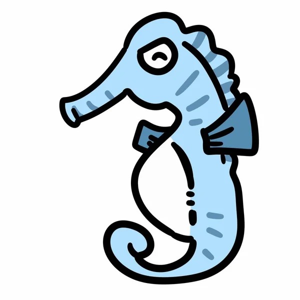 seahorse icon. outline seahorse icon color flat isolated