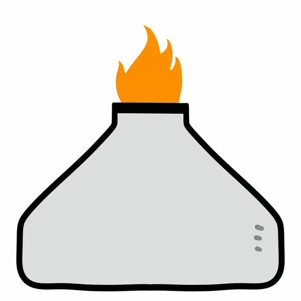 Flammenlaborrohr Illustration Zum Web Symbol — Stockfoto