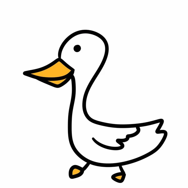 cute little duck isolated icon illustration design