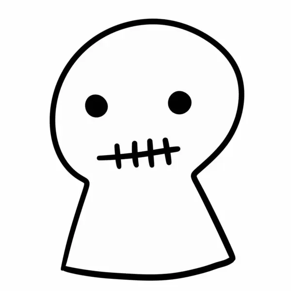 Isolated Halloween Scary Face Illustration Design — Stock Photo, Image