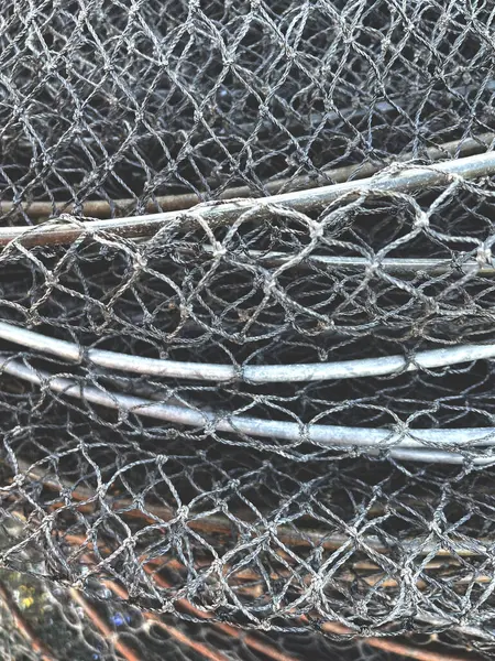 Close Rusty Wire Mesh Fence — Stock Photo, Image