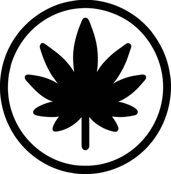 Cannabis Icono Web Ilustración Simple — Foto de Stock